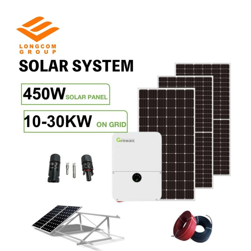 Zestaw certyfikatów TUV CE Energia słoneczna w sieciowym systemie słonecznym 10-30 kW System paneli słonecznych