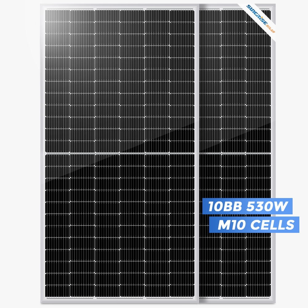 Monochromatyczny panel słoneczny PERC 530 W o wysokiej wydajności