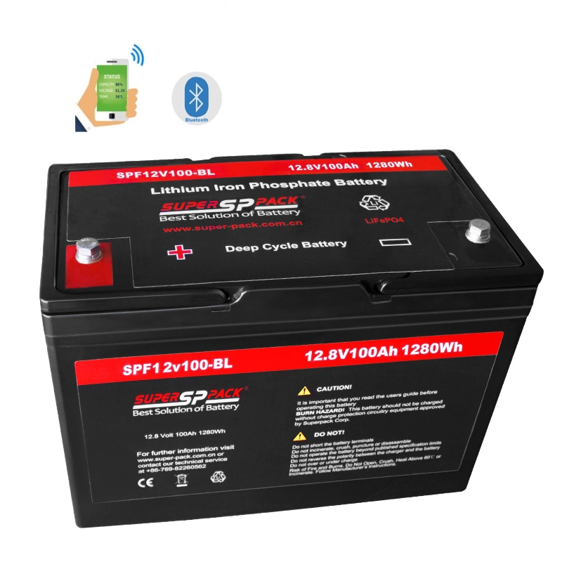 Baterie domowe RV, akumulator 12V100Ah LiFePO4 Wersja Bluetooth dla RV