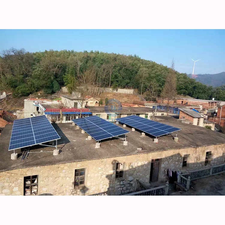 System montażu dachów słonecznych z fundamentem betonowym
