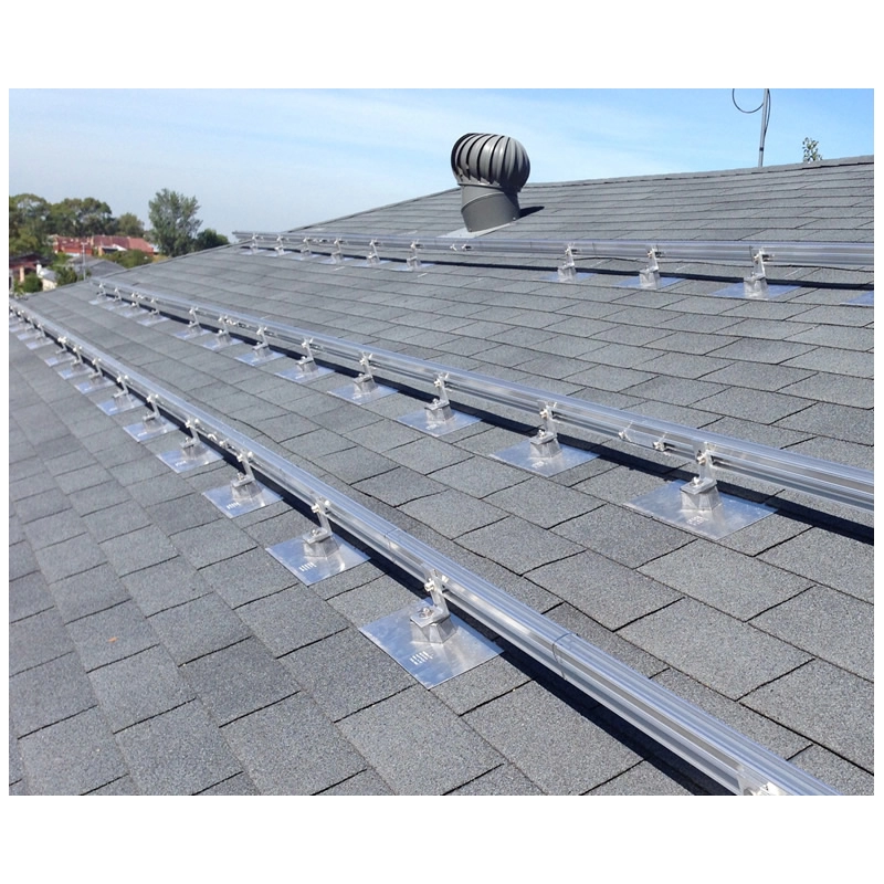 Migający system montażu słonecznego na dachu do asfaltu Dach gontowy