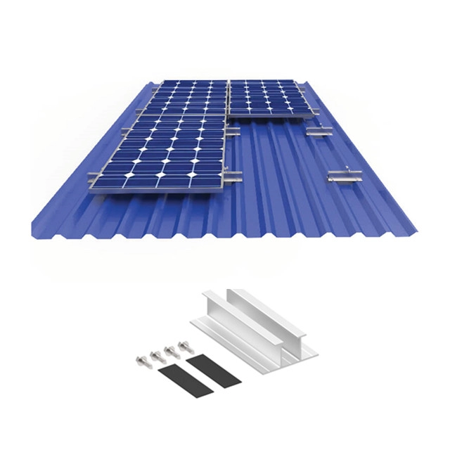Metalowe trapezowe wsporniki do paneli słonecznych na dachu