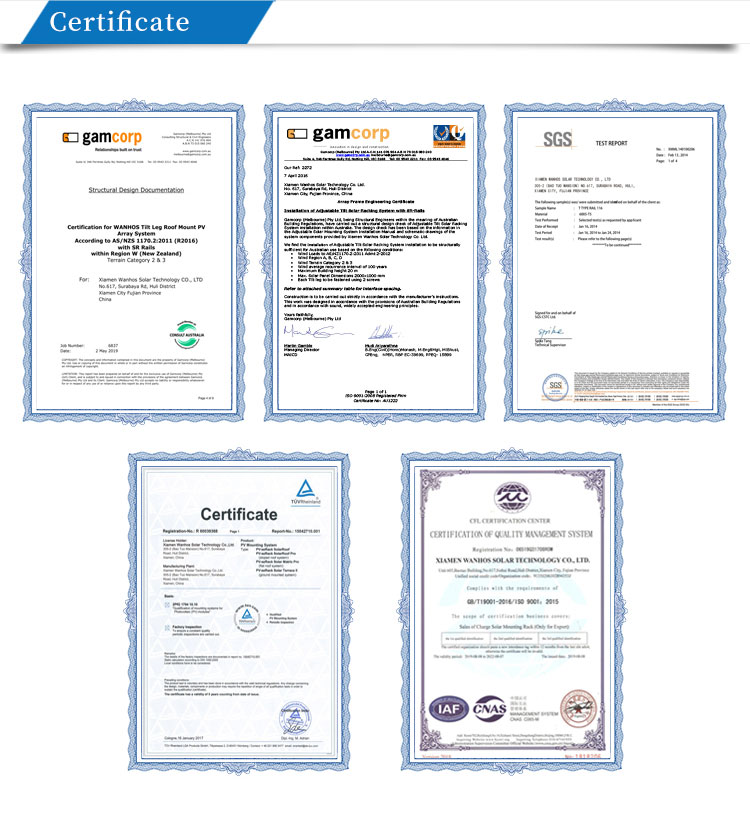 solar cable clamp certificate
