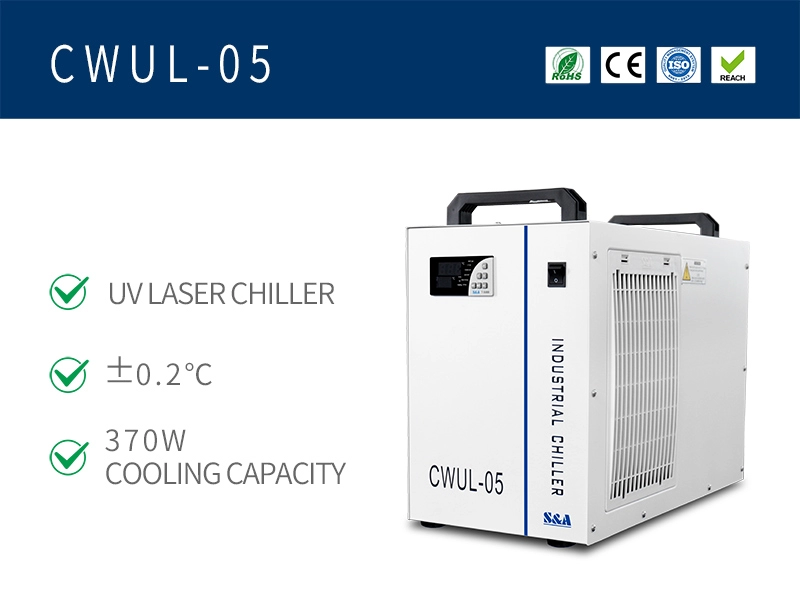 Precyzyjne schładzacze wody z laserem UV CWUL-05 o długim cyklu życia