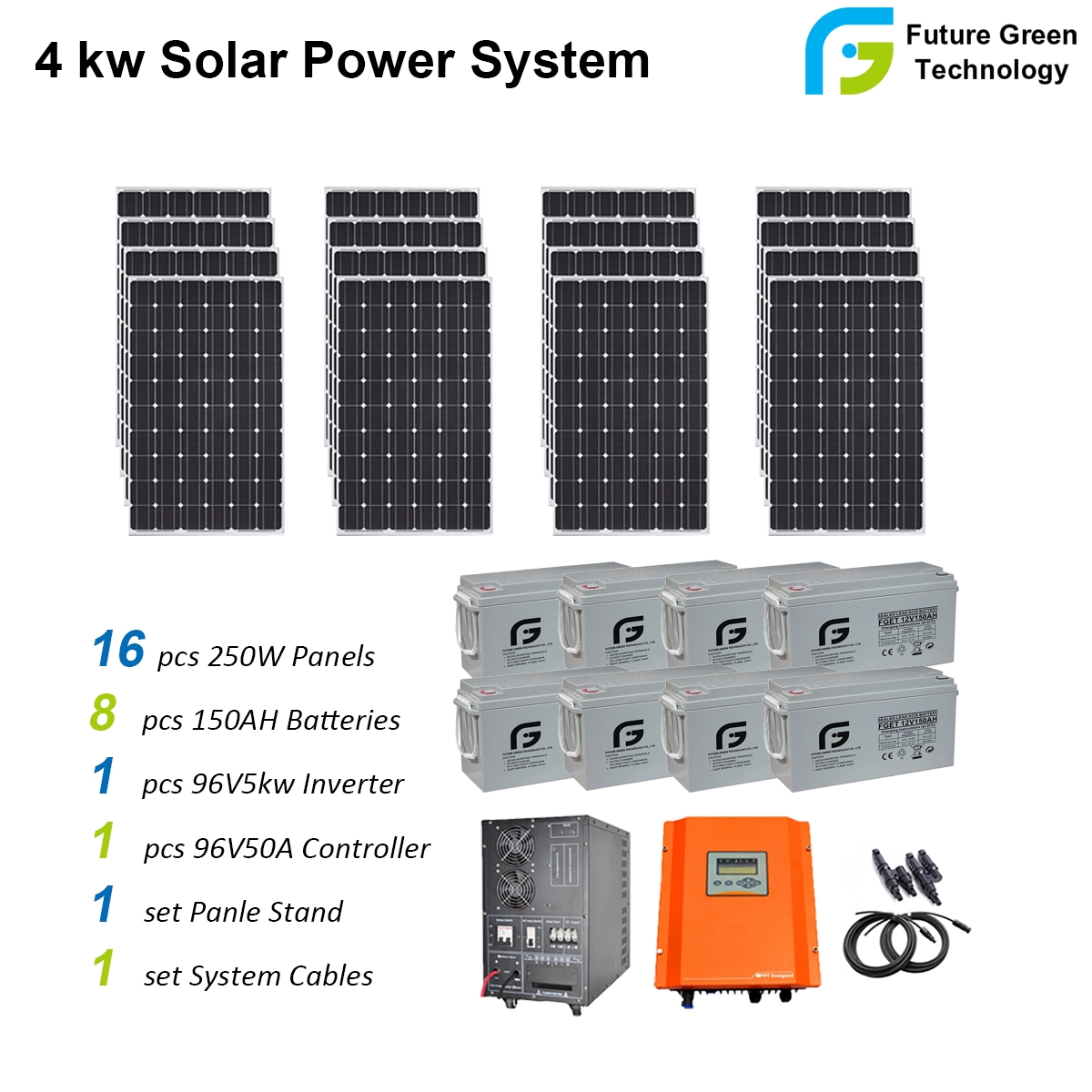 4kw Home Use off Grid Solar PV Energy Power System Kit