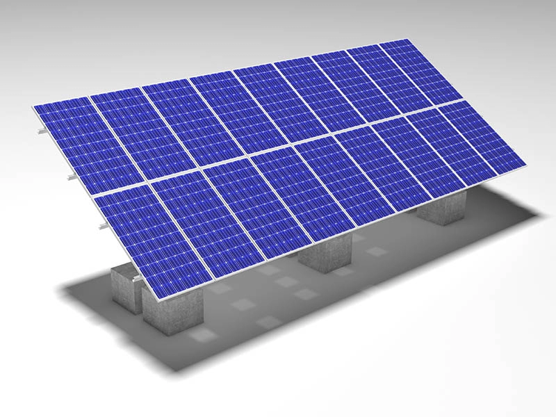 Regulowany system montażu słonecznego na ziemi