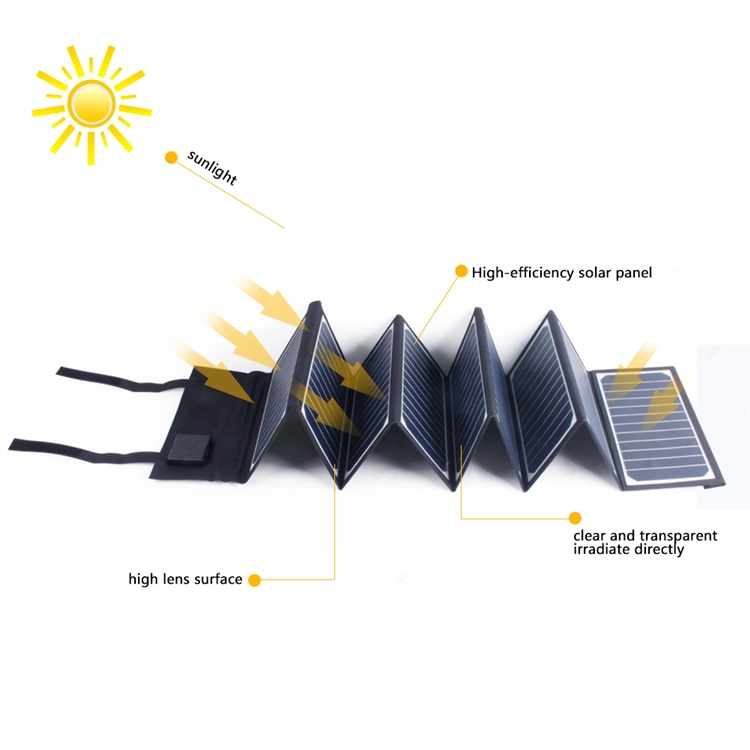60W Wodoodporny Elastyczny panel słoneczny do ładowania telefonu i tabletu PC