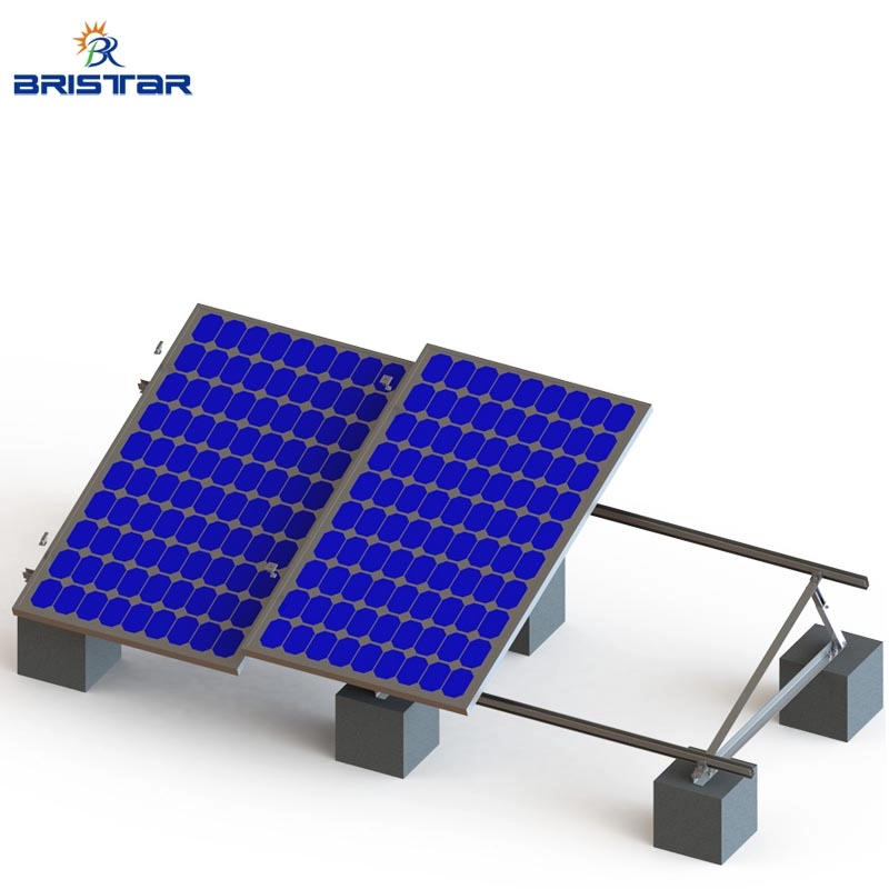 Regulowany trójkątny system montażu słonecznego na płaskim dachu