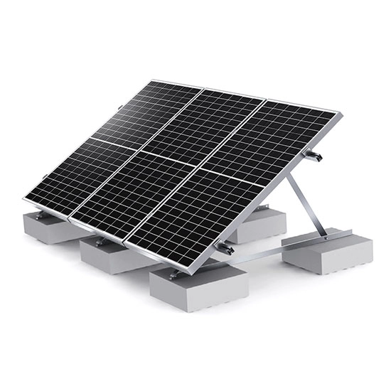 System montażu paneli słonecznych na płaskim dachu