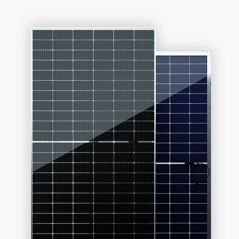 470W-490W Bifacial Clear Backsheet Mono Half-cut Solar PV Panel PERC