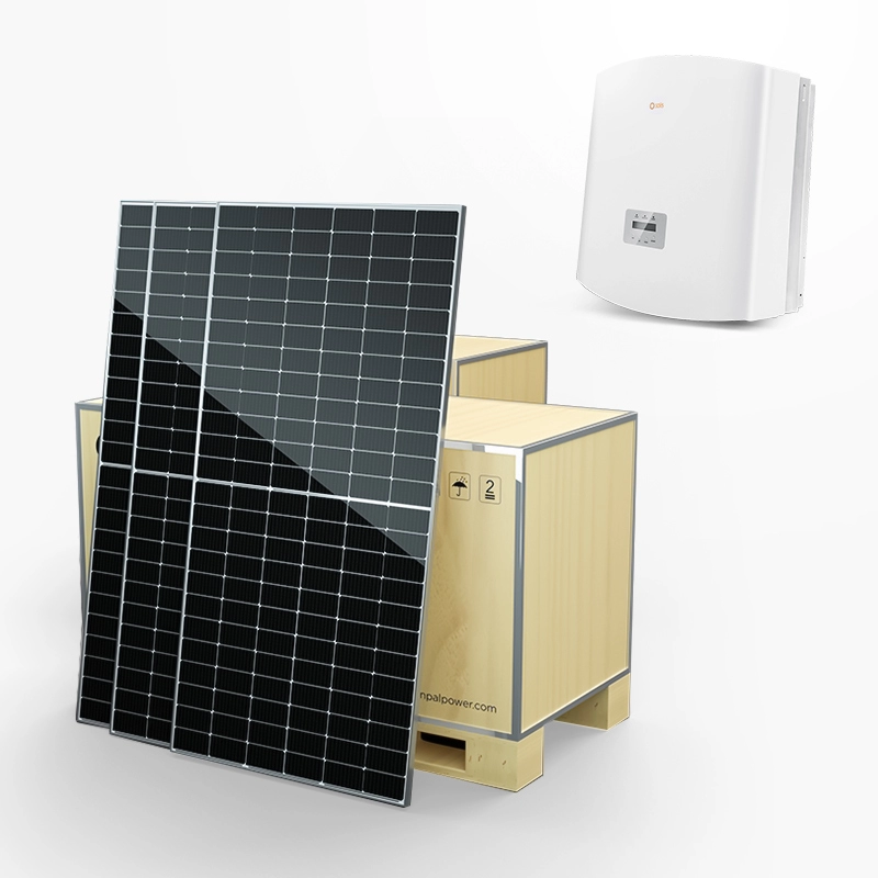 Komercyjny zestaw systemu fotowoltaicznego z panelem słonecznym na siatkę