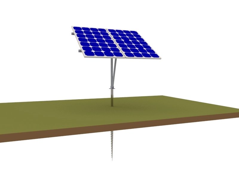 Jednobiegunowy system montażu na ziemi słonecznej