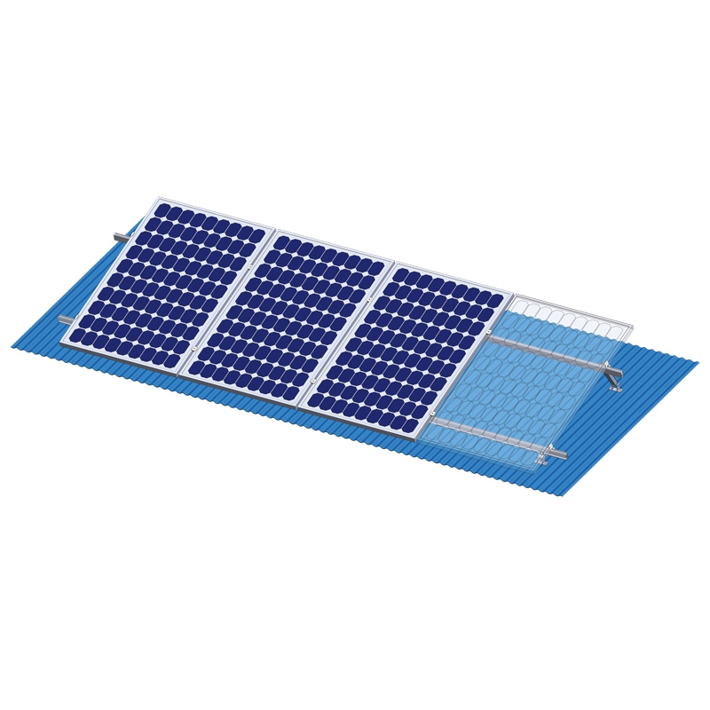 Regulowany system montażu paneli słonecznych na płaskiej powierzchni