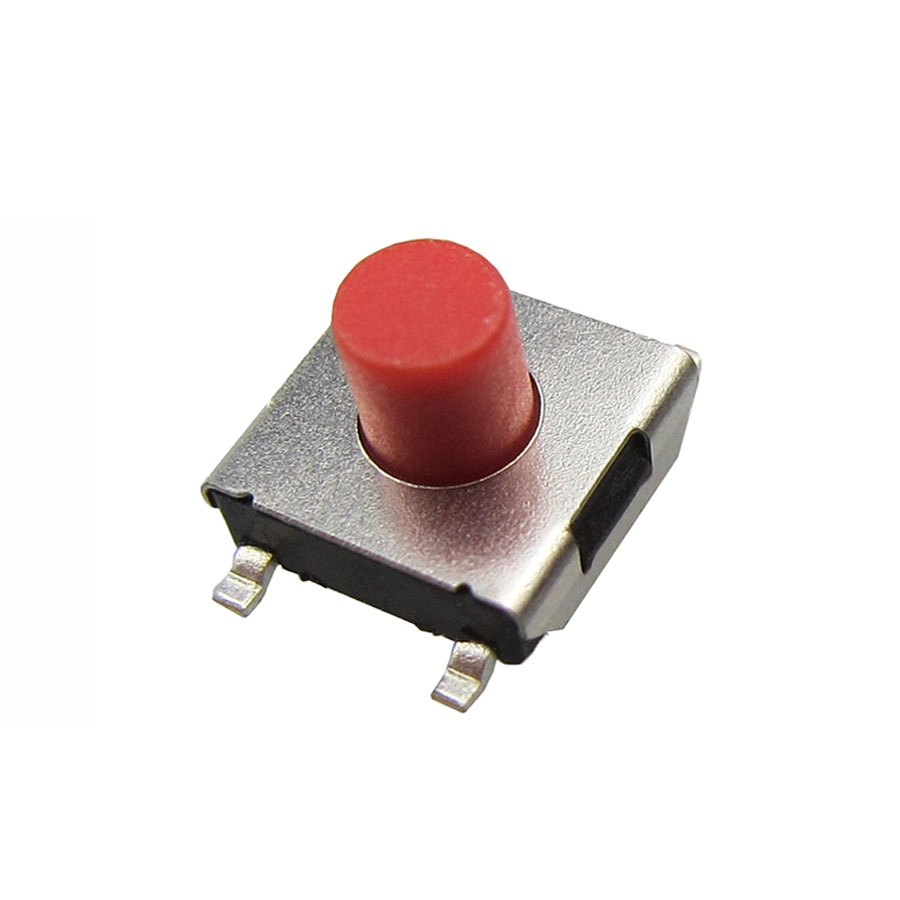 Ultracienki przełącznik dotykowy SMD z czerwonym pokrętłem