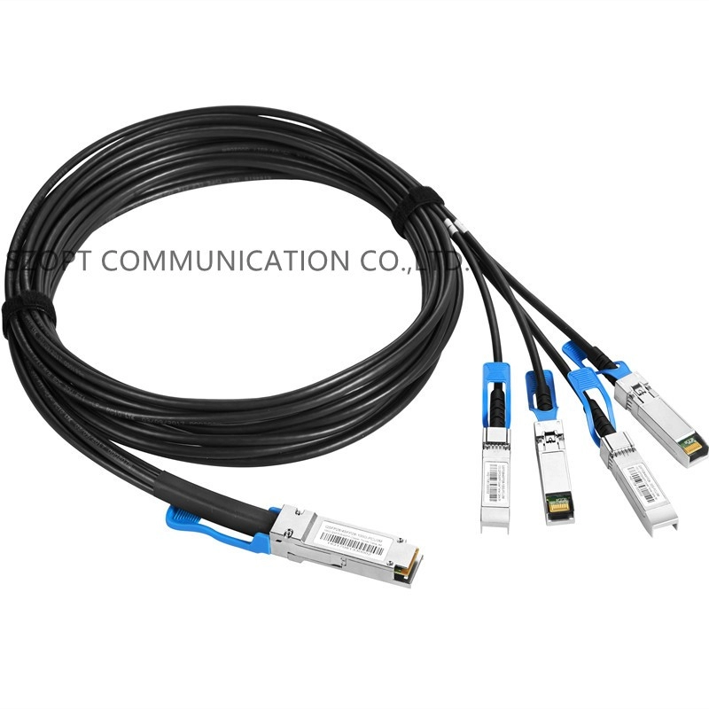 Szybki kabel krosowy DAC 40G QSFP + do 4xQSFP + 100G QSFP28 do 4xQSFP28 Bezpośrednio podłączany kabel miedziany