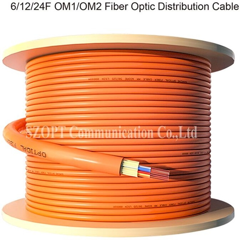 Wewnętrzny kabel optyczny 6/12/24/48C Dystrybucja jednomodowy wielomodowy