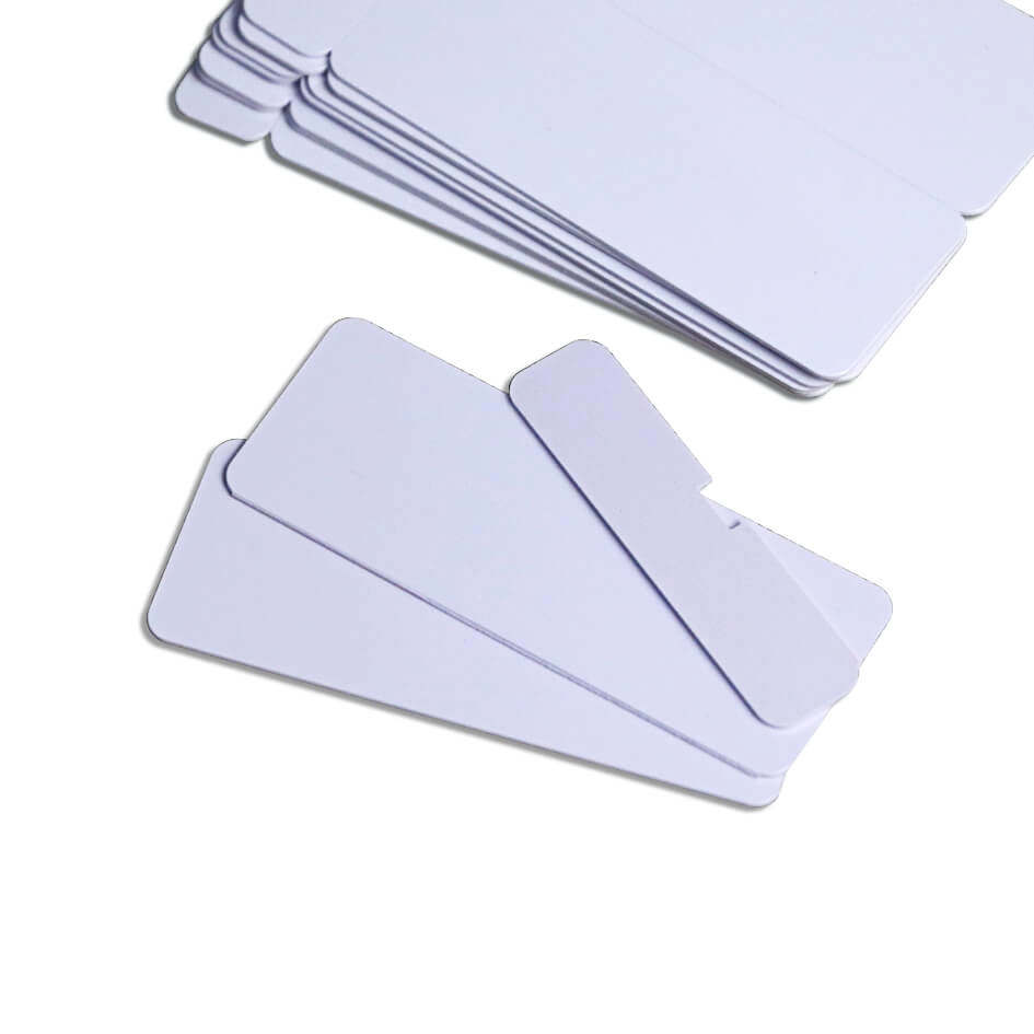 CR80 30 Mil 2-up Key Tag PVC Białe puste karty
