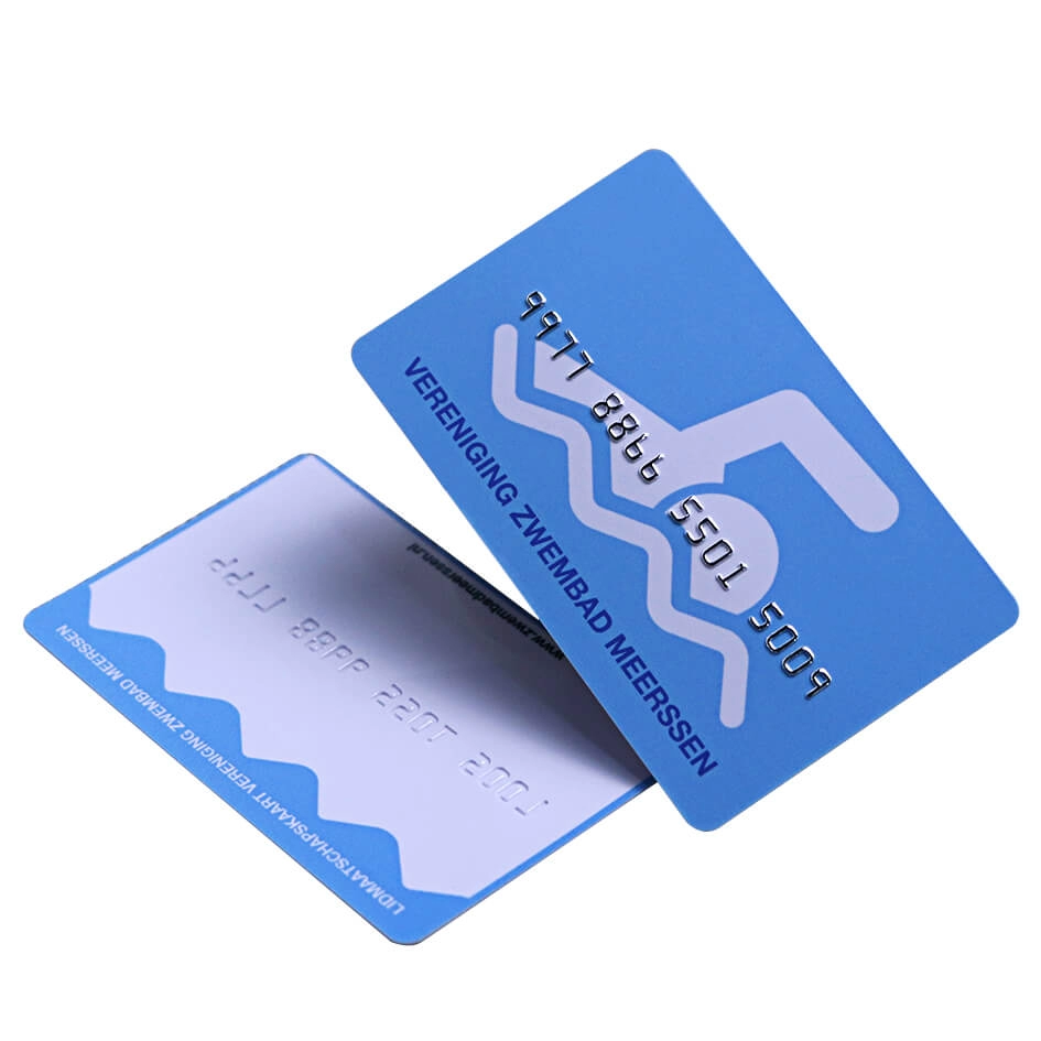 Karty lojalnościowe PVC 13,56 MHz RFID FM08 z wytłoczoną numeracją