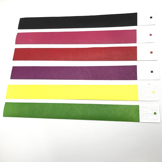 Kolorowa opaska jednorazowa Tyvek RFID do reklamy