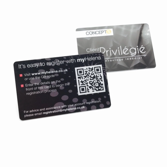 Karta plastikowa z nadrukiem CMYK z kodem QR Druk termiczny do zarządzania członkostwem