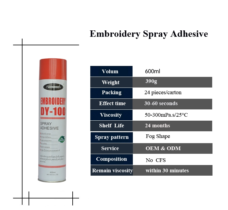Sprayidea DY-100 przezroczysty klej w sprayu do tkanin do haftowania tkanin