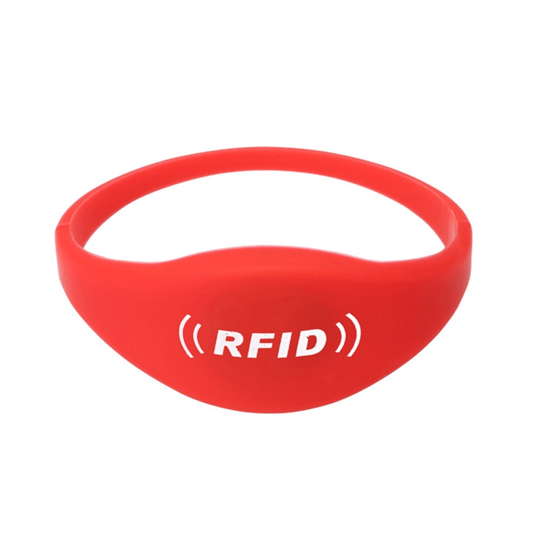 13,56 Mhz RFID I-CODE SLI Czerwone silikonowe bransoletki na nadgarstek
