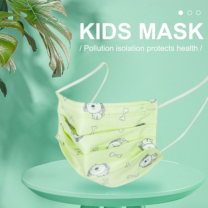 Jednorazowa, dostosowana do potrzeb dzieci, 3-warstwowa maska na twarz z włókniny