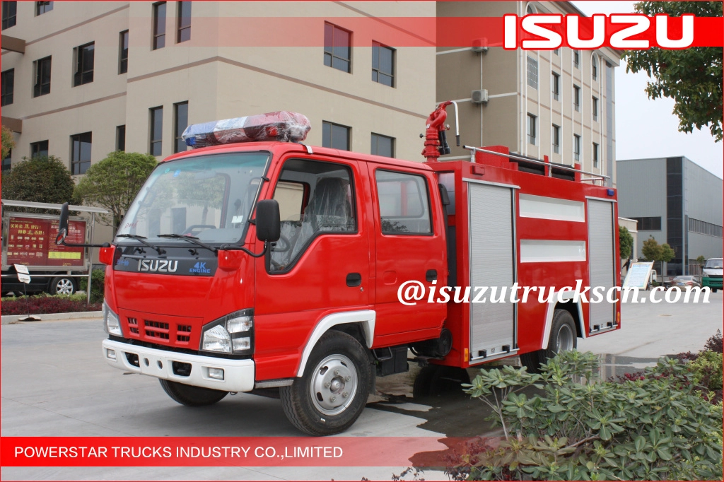 Dostawca jakości Nigerii 2000L ISUZU Water Fire Trucks Water Mist
