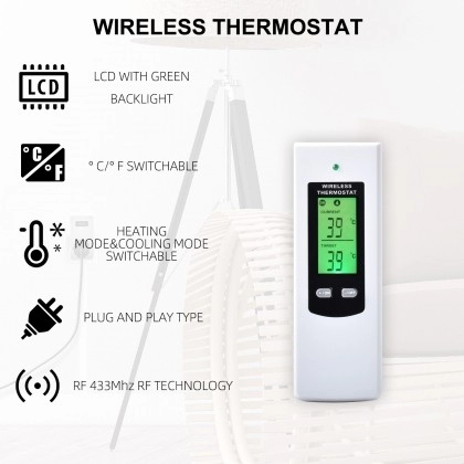 Bezprzewodowy programowalny cyfrowy termostat pokojowy RF