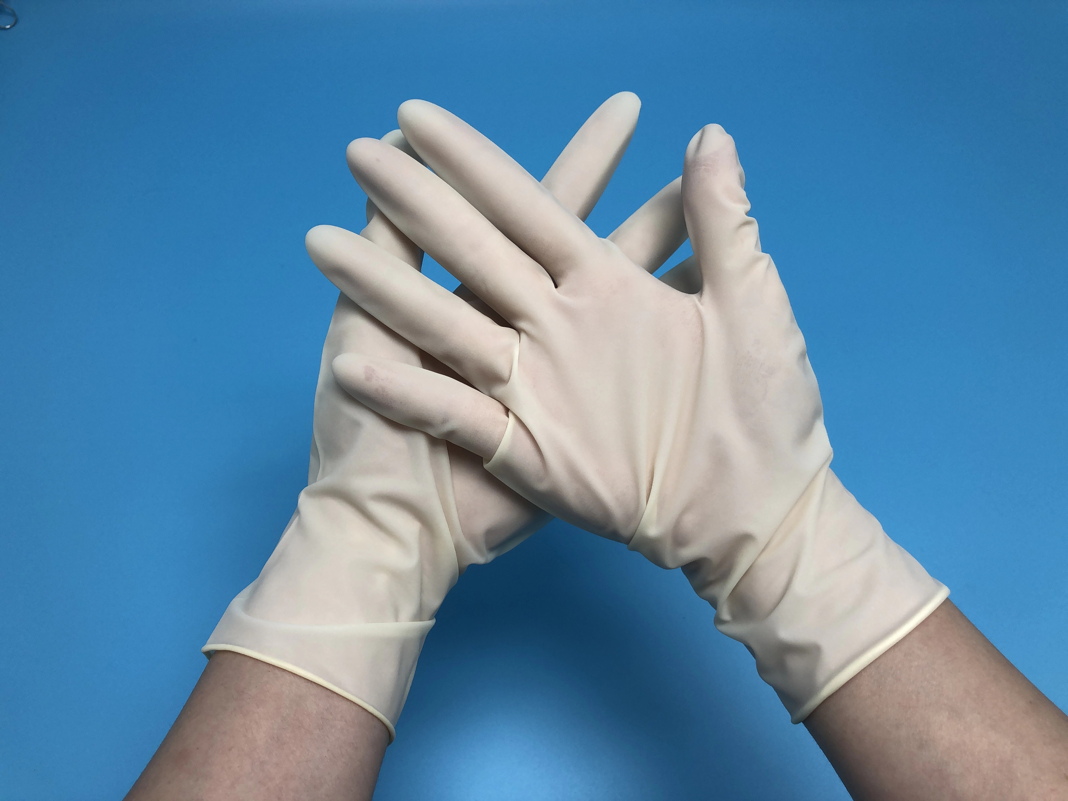Rękawice lateksowe do badań lekarskich