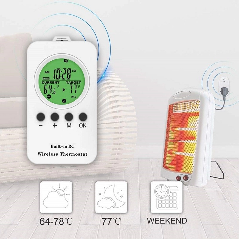 Cyfrowy bezprzewodowy termostat zdalnego sterowania 2.4G
