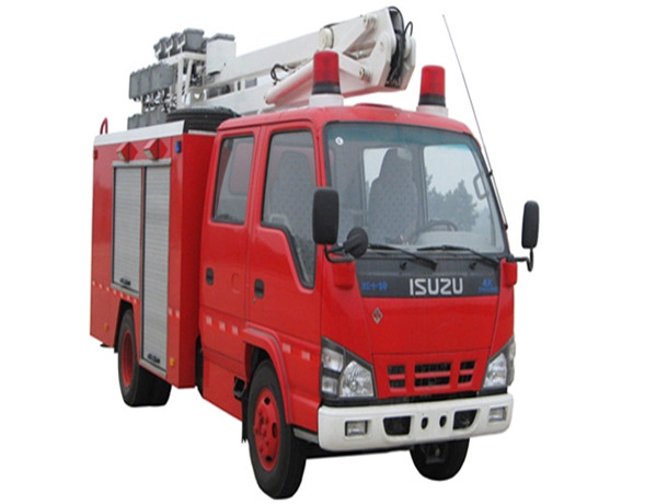 Podwójna kabina Isuzu Lighting Wóz strażacki z systemem oświetleniowym