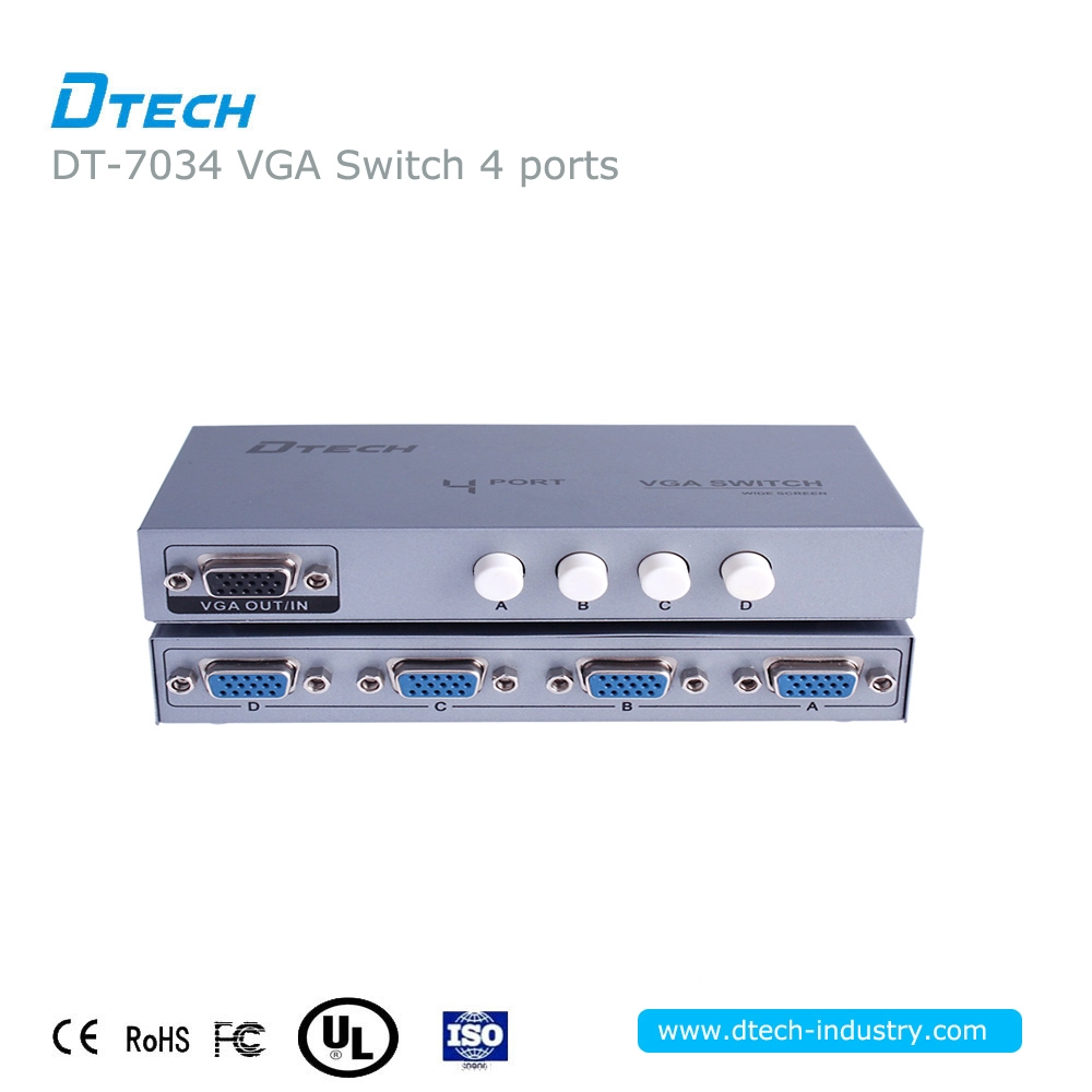 Przełącznik DTECH DT-7034 4 na 1 vga