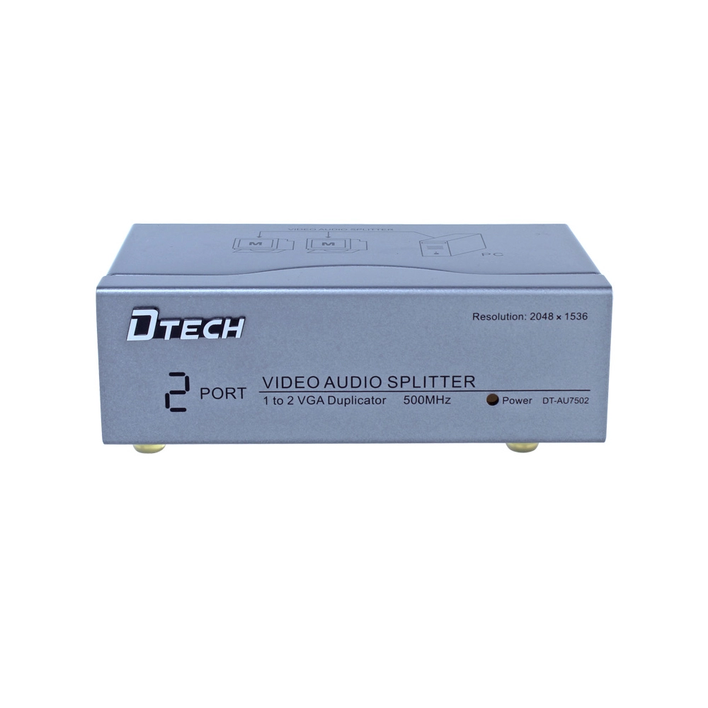 DT-AU7502 ROZDZIELACZ 1–2 500 MHz VGA AUDIO