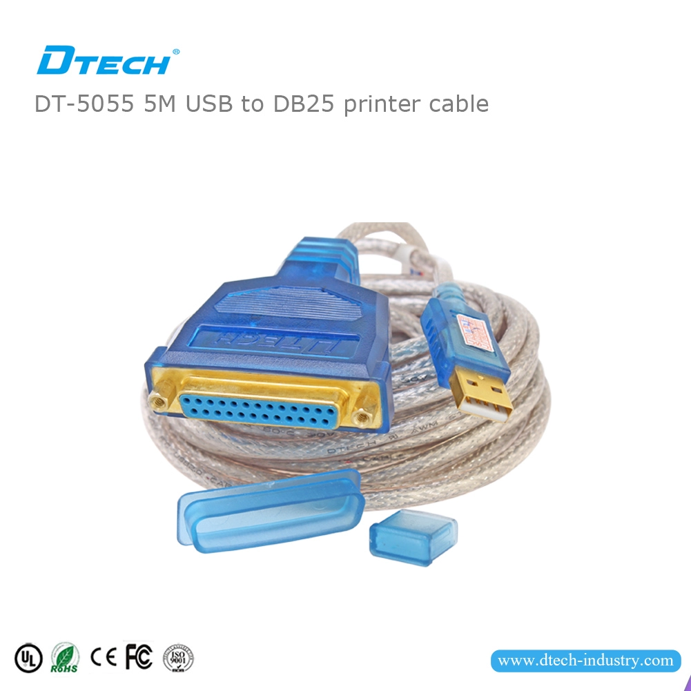 Kabel równoległy DTECH DT-5055 USB do DB25 5 m