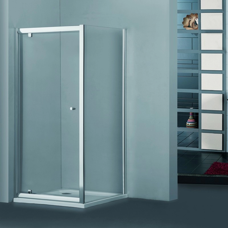 Drzwi prysznicowe uchylne obrotowe z panelem bocznym