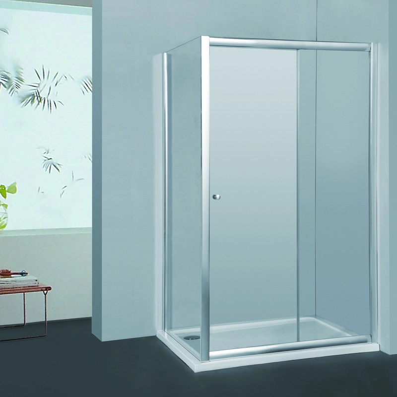 Prostokątne drzwi prysznicowe przesuwne ze szkła hartowanego