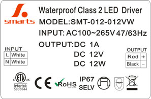 Sterownik elektroniczny mini LED o mocy 10 W i mocy 12 W IP67