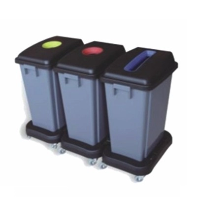 Klasyfikacyjne pojemniki na śmieci 60L z podstawą