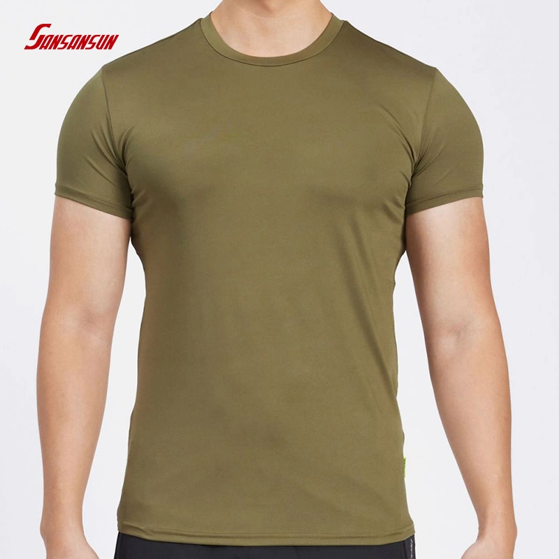 Quick Dry Sport T Shirt Męska koszulka z krótkim rękawem Summer Casual Cotton Plus Size