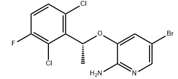 (R)-5-bromo-3-(1-(2,6-dichloro-3-fluorofenylo)etoksy)pirydyno-2-amina