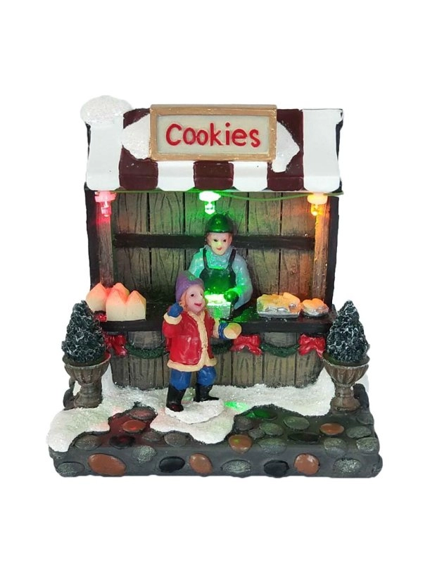 Rozświetlone świąteczne ciasteczka Sklep z chłopcem