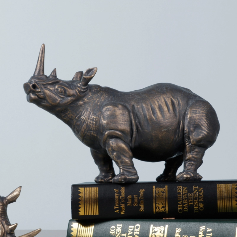 Nowoczesny wystrój domu Rhino Statues Dekoracja z żywicy