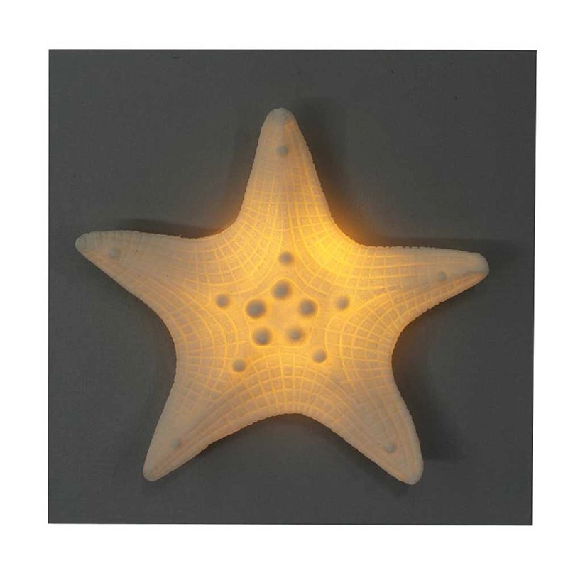 Sea Star Design Dekoracyjny z drewna MDF do rzemiosła ze światłami LED do dekoracji
