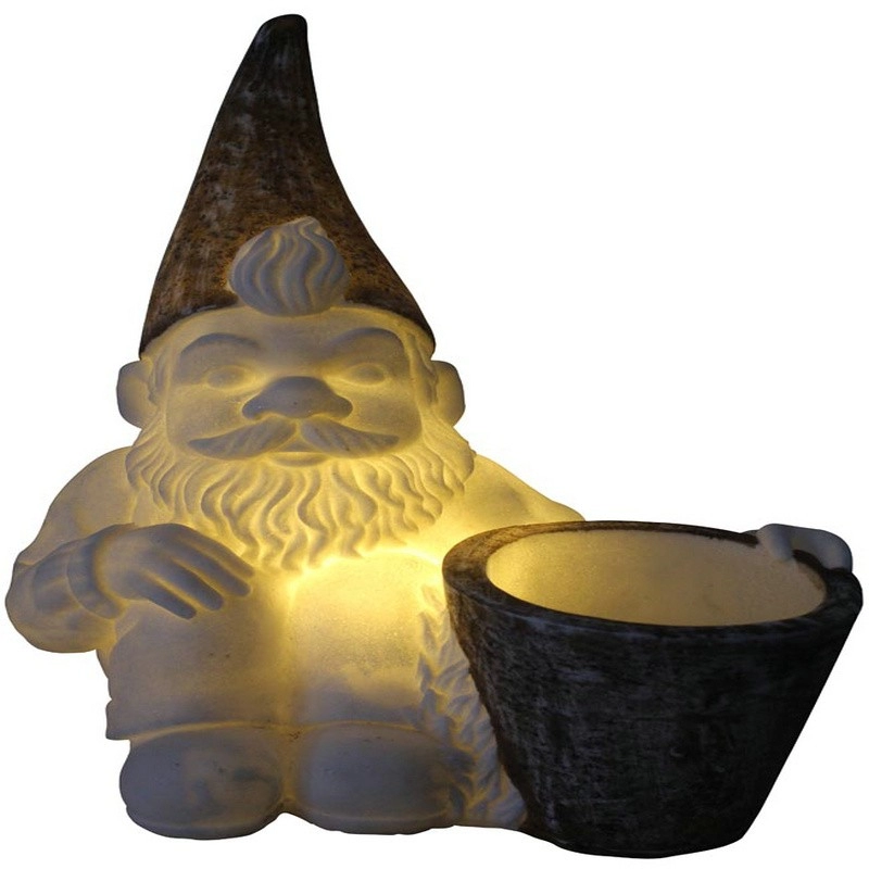 Idealnej jakości oświetlenie LED Gnome z doniczką do wystroju ogrodu i wystroju domu