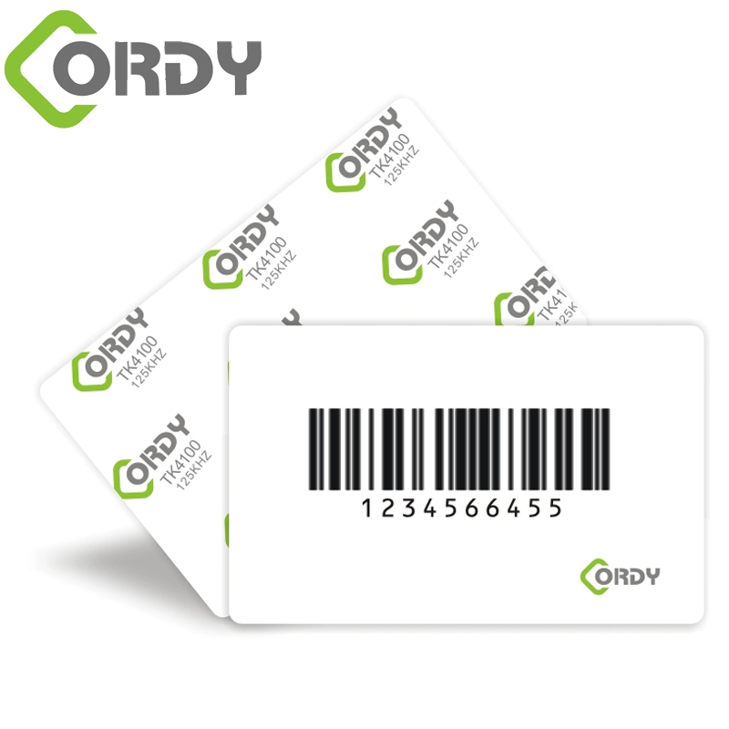 Karta kodów kreskowych z podwójną kartą RFID