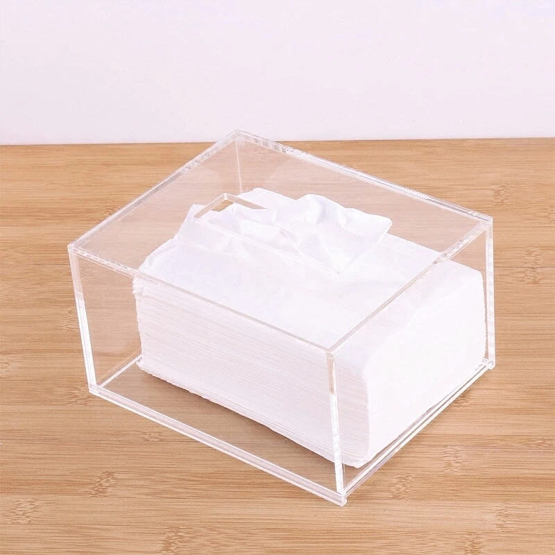 Niestandardowe przezroczyste pudełko akrylowe na chusteczki biurowe