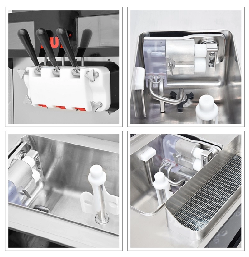 Kombinacja miękkiego serwowania mała maszyna do lodów