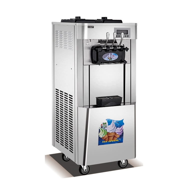 Komercyjna stojąca maszyna do lodów o trzech smakach Soft Serve na sprzedaż