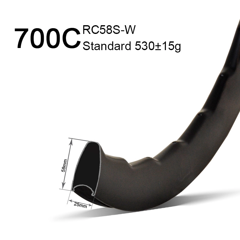 GoFast New Style Wavy Lind Design Hamulec tarczowy 26mm Szerokość 58mm Głębokość Rower szosowy Carbon Clincher Felgi